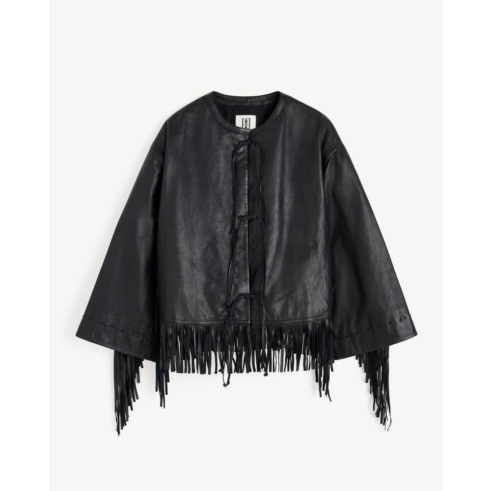 NEW BY MALENE BIRGER zoena leather jacket in black - Picture 4 of 4